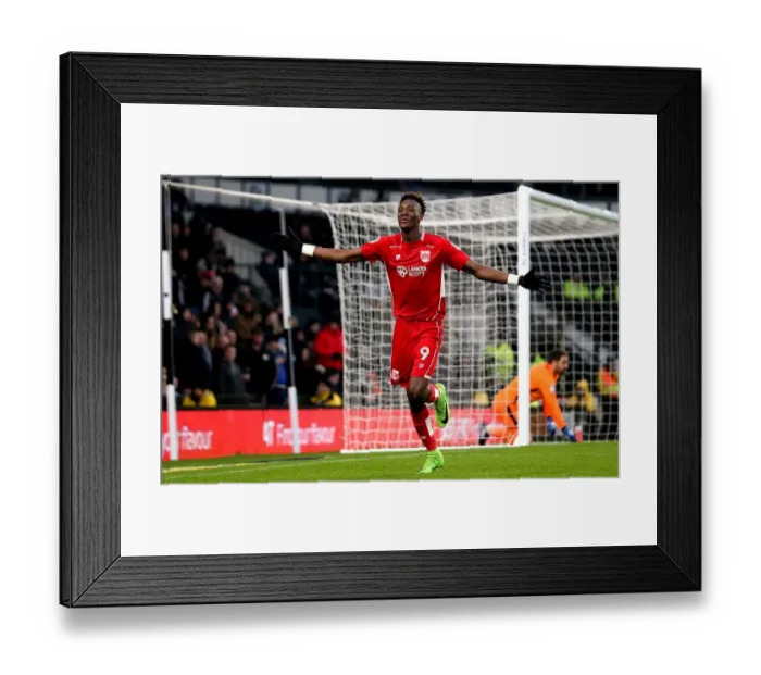Framed Print : Tammy Abraham's Goal Celebration: Derby County vs. Bristol City, 2017 Framed Print : Tammy Abraham's Goal Celebration: Derby County vs. Bristol City, 2017