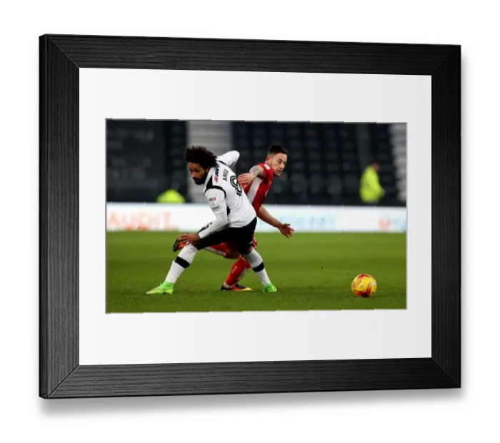 Framed Print : Josh Brownhill Outmaneuvers Ikechi Anya: Derby County vs. Bristol City Championship Clash, 11 / 02 / 2017 Framed Print : Josh Brownhill Outmaneuvers Ikechi Anya: Derby County vs. Bristol City Championship Clash, 11 / 02 / 2017