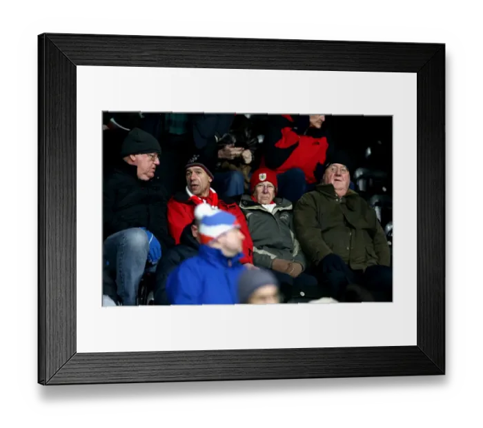 Framed Print : Bristol City Fans Celebrate at iPro Stadium During Derby County Match, February 2017 Framed Print : Bristol City Fans Celebrate at iPro Stadium During Derby County Match, February 2017