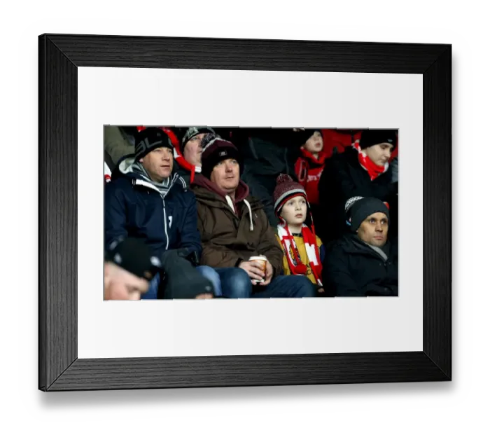 Framed Print : Bristol City Fans Cheering Loudly at iPro Stadium during Derby Championship Match, November 2017 Framed Print : Bristol City Fans Cheering Loudly at iPro Stadium during Derby Championship Match, November 2017