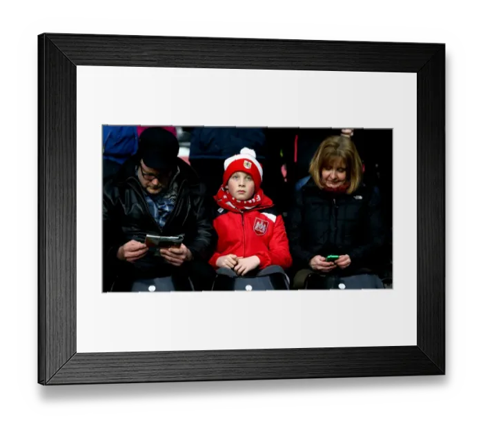 Framed Print : Bristol City Fans Celebrate Championship Victory at iPro Stadium during Derby County Match, February 2017 Framed Print : Bristol City Fans Celebrate Championship Victory at iPro Stadium during Derby County Match, February 2017