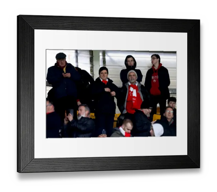 Framed Print : Bristol City Fans in Full Force at Derby County Championship Match, 11 / 02 / 2017