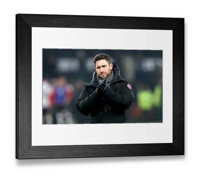 Framed Print : Lee Johnson Leads Bristol City at iPro Stadium Against Derby County (February 11, 2017) Framed Print : Lee Johnson Leads Bristol City at iPro Stadium Against Derby County (February 11, 2017)