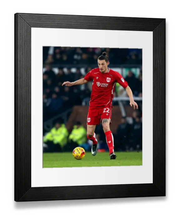 Framed Print : Milan Djuric Charges Forward: Derby County vs. Bristol City, Sky Bet Championship Framed Print : Milan Djuric Charges Forward: Derby County vs. Bristol City, Sky Bet Championship