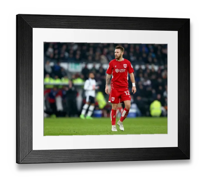 Framed Print : Matty Taylor in Action: Derby County vs. Bristol City, Sky Bet Championship (11 / 02 / 2017)