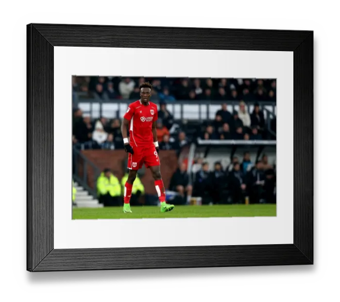 Framed Print : Tammy Abraham in Action: Derby County vs. Bristol City, 2017