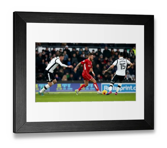 Framed Print : Derby Showdown: Matty Taylor vs. Bradley Johnson and Richard Keogh Framed Print : Derby Showdown: Matty Taylor vs. Bradley Johnson and Richard Keogh
