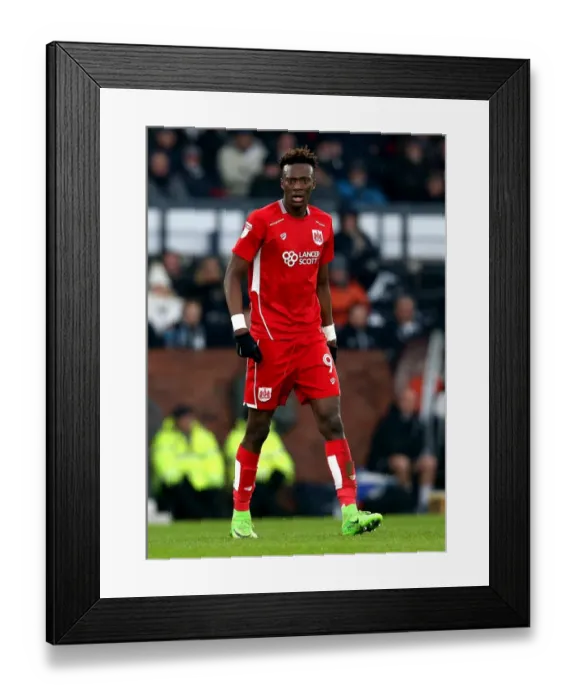 Framed Print : Tammy Abraham in Action: Championship Showdown at iPro Stadium - Derby County vs. Bristol City (February 11, 2017)