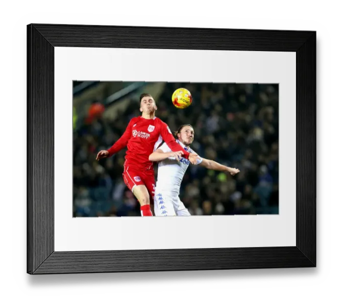 Framed Print : Joe Bryan vs Luke Ayling: Clash at Elland Road, Leeds United vs Bristol City, Sky Bet Championship Framed Print : Joe Bryan vs Luke Ayling: Clash at Elland Road, Leeds United vs Bristol City, Sky Bet Championship
