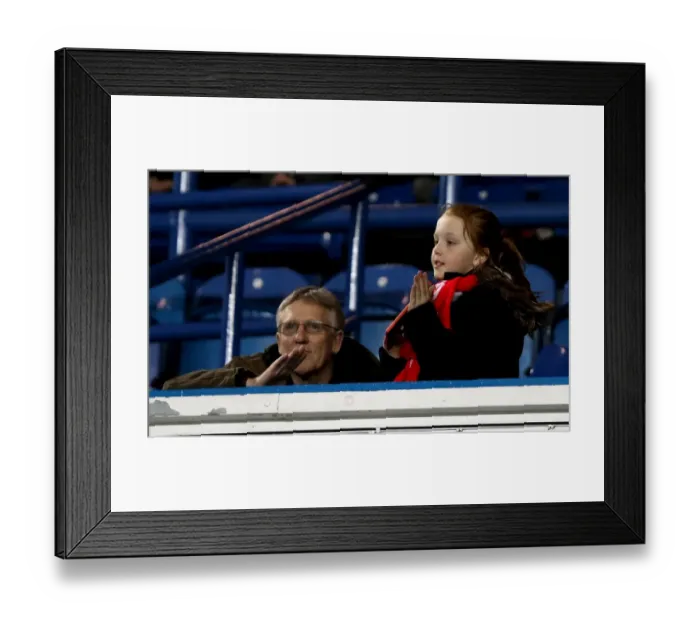 Framed Print : Bristol City Fans Rally at Elland Road during Leeds United vs. Bristol City Championship Match, 2017