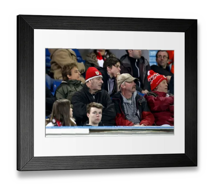 Framed Print : Bristol City Fans Unyielding Rally at Elland Road: A Fiery Championship Clash between Leeds United and Bristol City, February 14, 2017