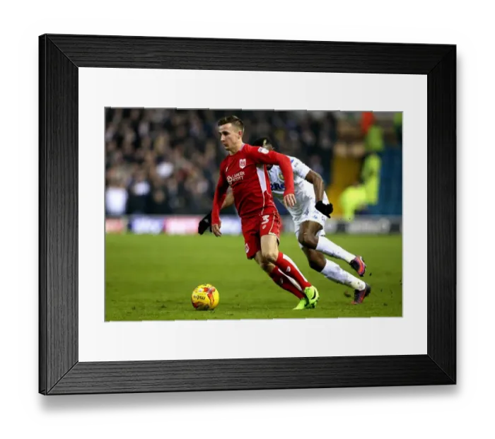 Framed Print : Joe Bryan Charges Forward: Leeds United vs. Bristol City Championship Clash, 14.02.2017