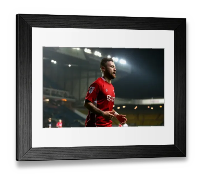 Framed Print : Matty Taylor's Thrilling Championship Performance: Leeds United vs. Bristol City Showdown Framed Print : Matty Taylor's Thrilling Championship Performance: Leeds United vs. Bristol City Showdown