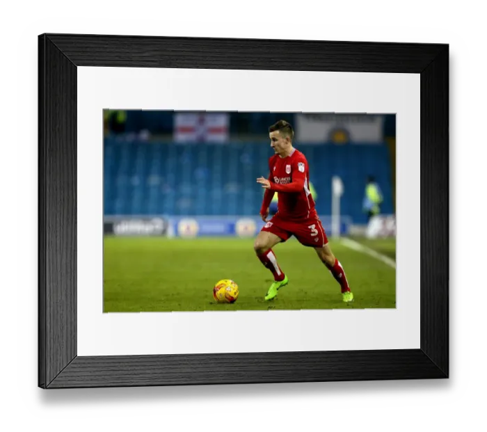 Framed Print : Joe Bryan of Bristol City in Action Against Leeds United, Sky Bet Championship, 2017