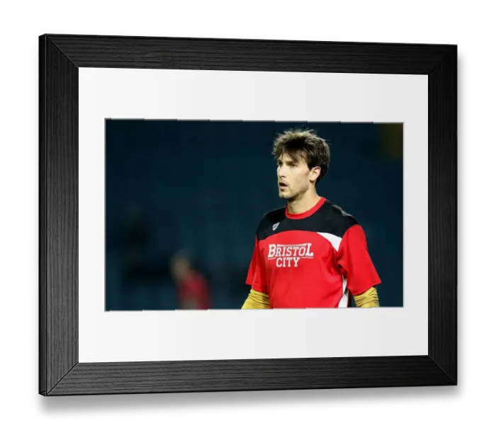 Framed Print : Fabian Giefer of Bristol City Faces Off Against Leeds United at Elland Road, 2017 Framed Print : Fabian Giefer of Bristol City Faces Off Against Leeds United at Elland Road, 2017