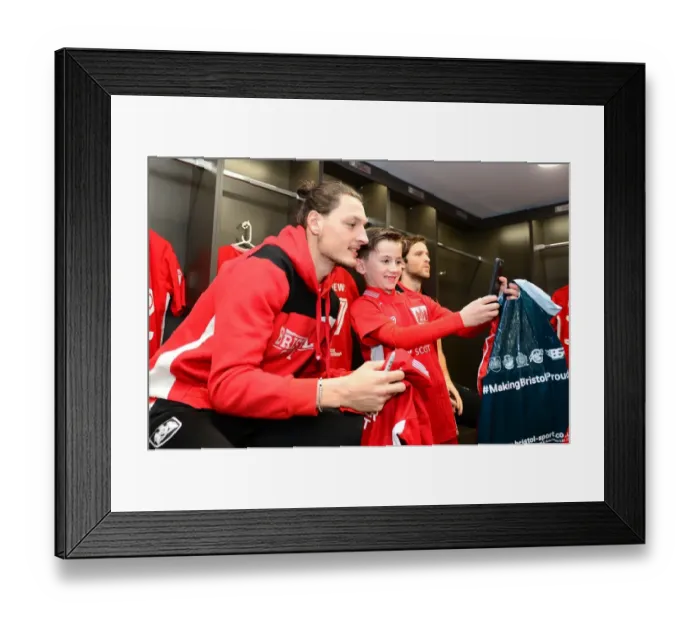 Framed Print : Bristol City's Milan Djuric and Mascot Before Fulham Match, 2017 Framed Print : Bristol City's Milan Djuric and Mascot Before Fulham Match, 2017