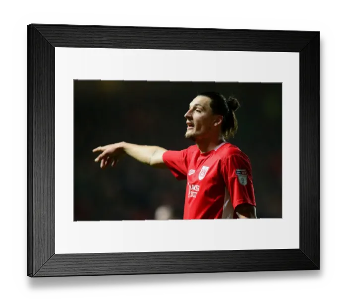 Framed Print : Milan Djuric of Bristol City in Action Against Fulham, 2017