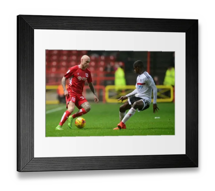 Framed Print : David Cotterill in Action: Bristol City vs. Fulham, Sky Bet Championship, 2017