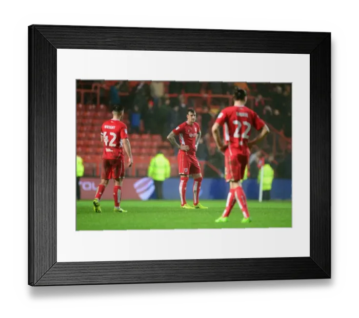 Framed Print : Aden Flint's Disappointment: Bristol City's Heartbreak at Ashton Gate vs Fulham, 2017 Framed Print : Aden Flint's Disappointment: Bristol City's Heartbreak at Ashton Gate vs Fulham, 2017