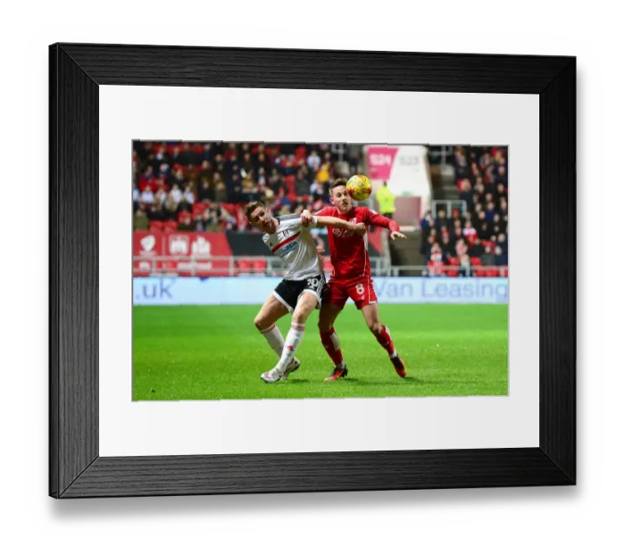 Framed Print : Bristol City vs Fulham: Intense Battle for Possession - Josh Brownhill vs Tom Cairney Framed Print : Bristol City vs Fulham: Intense Battle for Possession - Josh Brownhill vs Tom Cairney