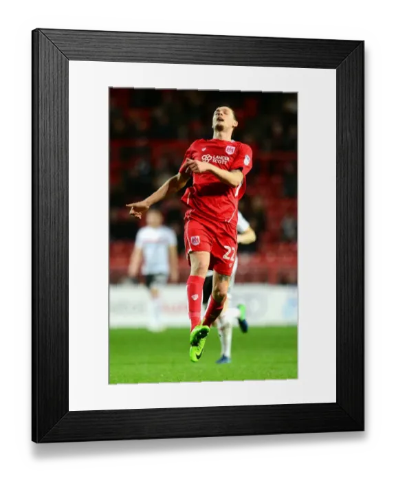 Framed Print : Milan Djuric's Disappointment: Bristol City vs Fulham, 2017 Framed Print : Milan Djuric's Disappointment: Bristol City vs Fulham, 2017