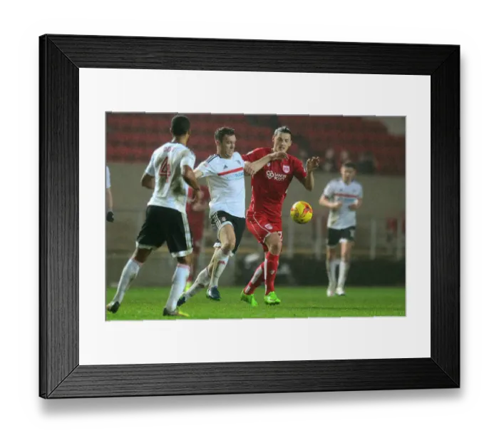 Framed Print : Milan Djuric Battles for the Ball: Bristol City vs Fulham, Sky Bet Championship, 2017 Framed Print : Milan Djuric Battles for the Ball: Bristol City vs Fulham, Sky Bet Championship, 2017