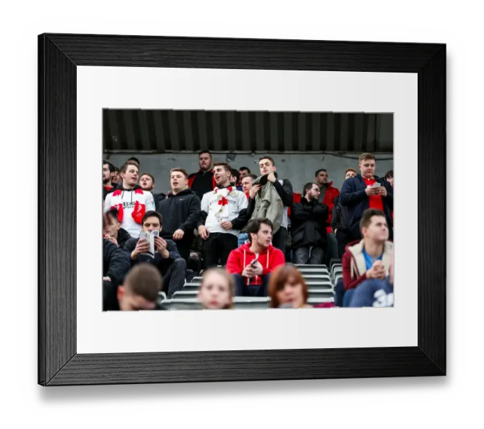 Framed Print : Bristol City Fans Euphoria at St. James Park during Sky Bet EFL Championship Match against Newcastle United Framed Print : Bristol City Fans Euphoria at St. James Park during Sky Bet EFL Championship Match against Newcastle United