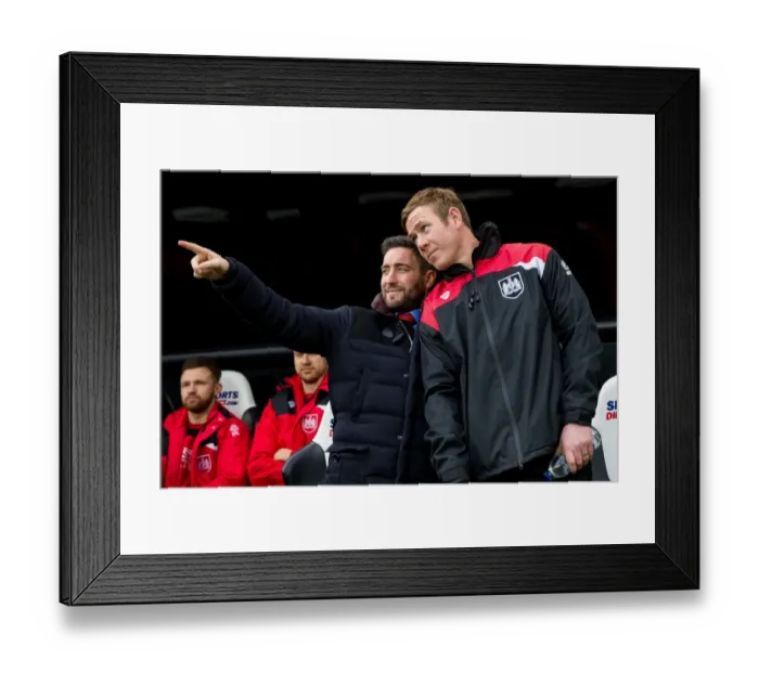 Framed Print : Bristol City Manager Lee Johnson and Assistant Dean Holden Watch Newcastle United vs. Bristol City Championship Match Framed Print : Bristol City Manager Lee Johnson and Assistant Dean Holden Watch Newcastle United vs. Bristol City Championship Match