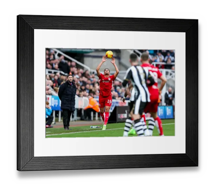 Framed Print : Johnson Watches as Vyner Throws In: Newcastle United vs. Bristol City, 2017 Framed Print : Johnson Watches as Vyner Throws In: Newcastle United vs. Bristol City, 2017