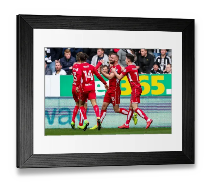 Framed Print : Aaron Wilbraham's Stunner: Bristol City Takes Early Lead over Newcastle United at St. James Park (25 / 02 / 2017) Framed Print : Aaron Wilbraham's Stunner: Bristol City Takes Early Lead over Newcastle United at St. James Park (25 / 02 / 2017)