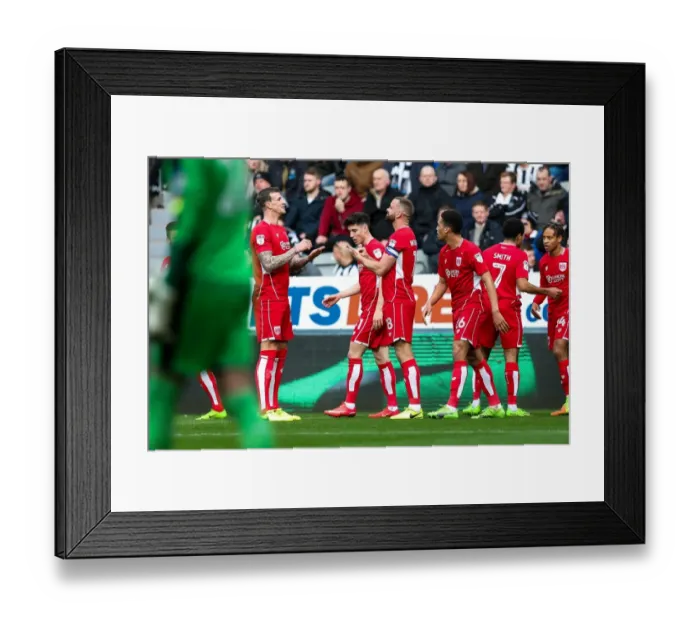 Framed Print : Bristol City's Aaron Wilbraham Scores the Opener Against Newcastle United at St. James Park, 2017 Framed Print : Bristol City's Aaron Wilbraham Scores the Opener Against Newcastle United at St. James Park, 2017