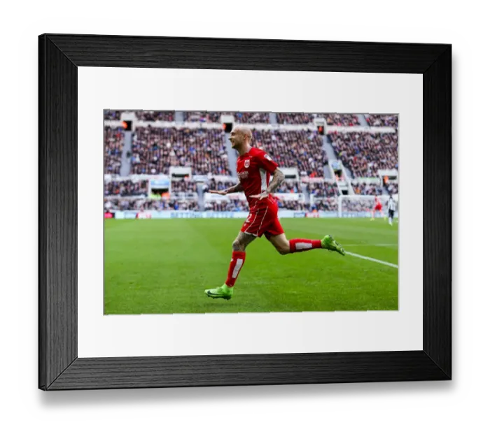 Framed Print : David Cotterill Scores the Second Goal for Bristol City at St. James Park (25 / 02 / 2017) Framed Print : David Cotterill Scores the Second Goal for Bristol City at St. James Park (25 / 02 / 2017)