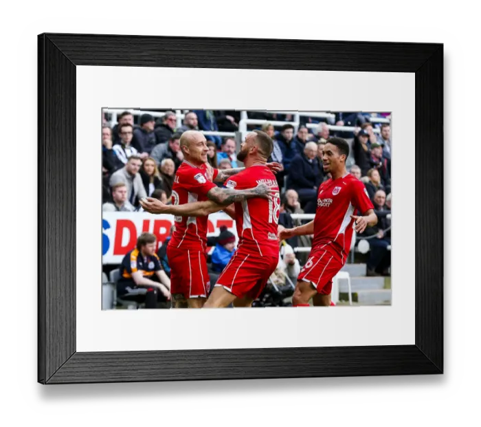 Framed Print : David Cotterill Scores the Second Goal: Bristol City's 0-2 Lead Against Newcastle United at St. James Park (25 / 02 / 2017) Framed Print : David Cotterill Scores the Second Goal: Bristol City's 0-2 Lead Against Newcastle United at St. James Park (25 / 02 / 2017)