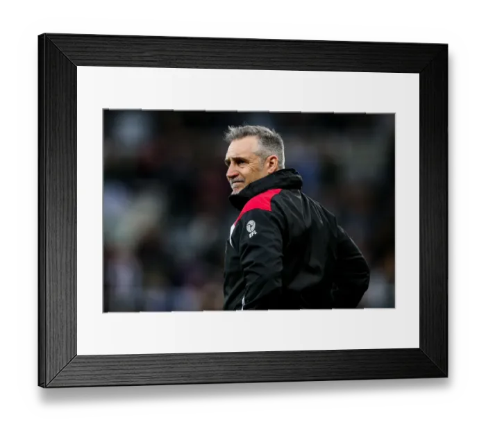 Framed Print : Frustration for Bristol City Assistant Manager John Pemberton as Newcastle United Rallies Back for 2-2 Draw