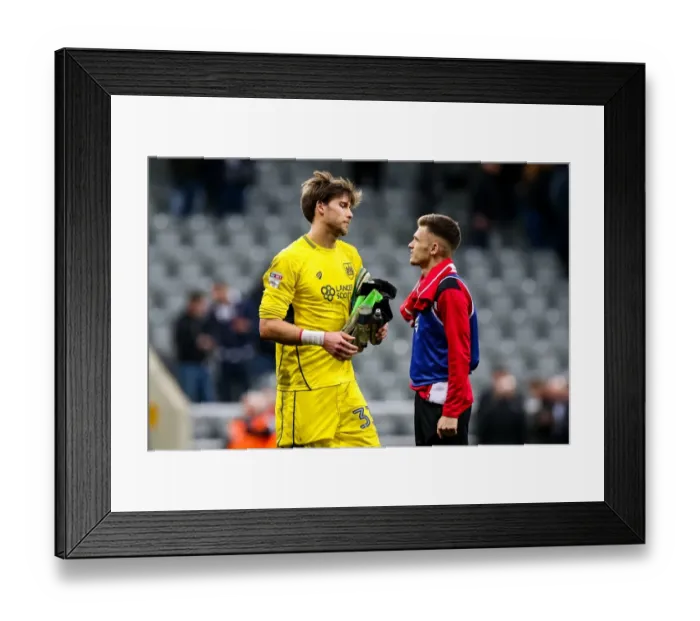 Framed Print : Frustration for Giefer as Newcastle Rallies Back from 0-2 Deficit vs. Bristol City