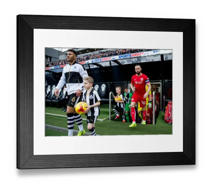 Framed Print : Aaron Wilbraham Leads Out Bristol City at St James Park Against Newcastle United