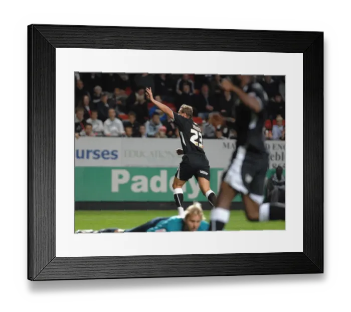 Framed Print : Lee Trundle's Thrilling Goal: Celebrating Past Nicky Weaver (Bristol City vs Charlton Athletic) Framed Print : Lee Trundle's Thrilling Goal: Celebrating Past Nicky Weaver (Bristol City vs Charlton Athletic)