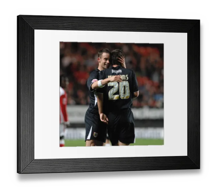 Framed Print : Michael McIndoe Celebrates Gavin Williams Goal: Charlton Athletic vs. Bristol City Framed Print : Michael McIndoe Celebrates Gavin Williams Goal: Charlton Athletic vs. Bristol City