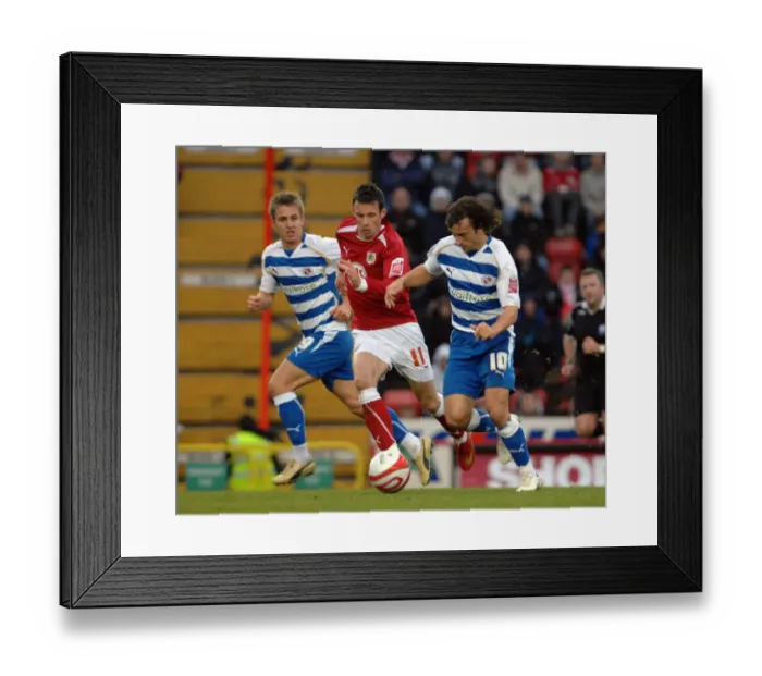 Framed Print : Bristol City vs Reading: A Football Rivalry from the 08-09 Season