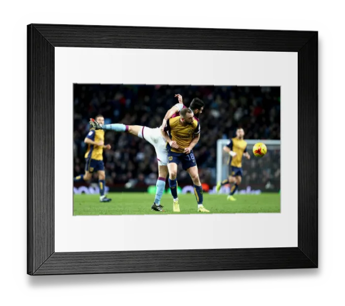 Framed Print : Aston Villa's Mile Jedinak Outjumps Aaron Wilbraham of Bristol City for a Header at Villa Park (February 28, 2017) Framed Print : Aston Villa's Mile Jedinak Outjumps Aaron Wilbraham of Bristol City for a Header at Villa Park (February 28, 2017)