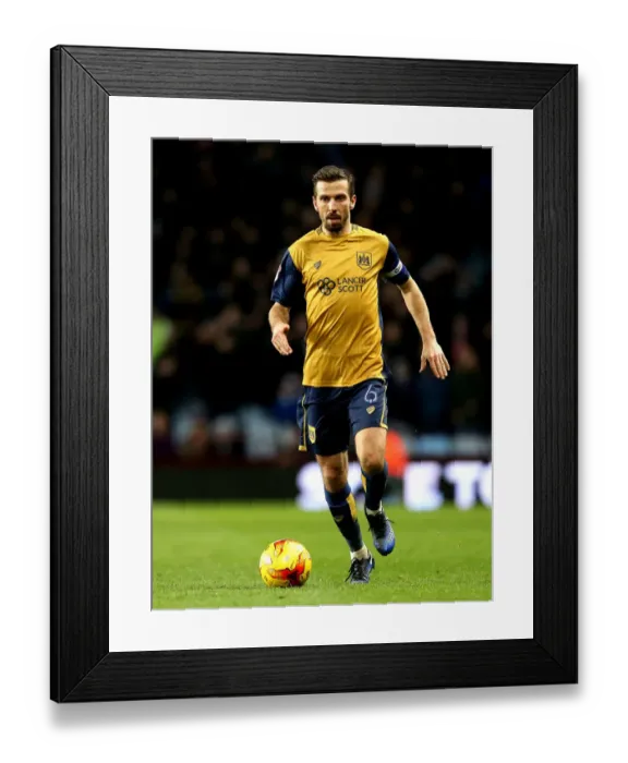 Framed Print : Gary O'Neil Leads Bristol City Charge Against Aston Villa, Villa Park, 2017