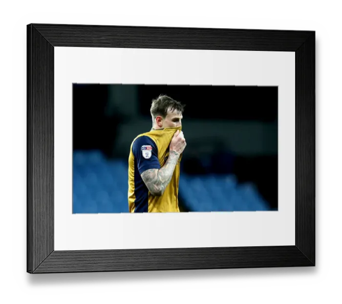 Framed Print : Aden Flint's Disappointment: Aston Villa Outshines Bristol City at Villa Park (February 2017)