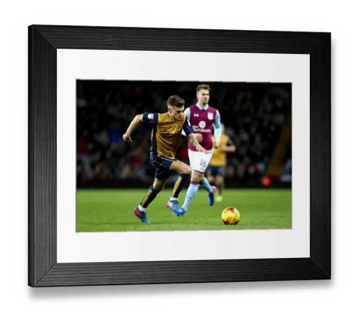 Framed Print : Jamie Paterson Charges Forward: Aston Villa vs. Bristol City, Sky Bet Championship (February 2017)