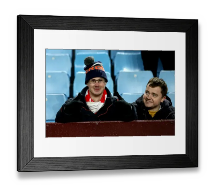 Framed Print : Bristol City Fans Passionate Display at Aston Villa's Villa Park during Sky Bet Championship Match, 2017
