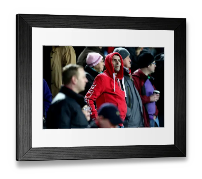 Framed Print : A Sea of Passion: The Electric Atmosphere of Bristol City Fans at Villa Park, 2017