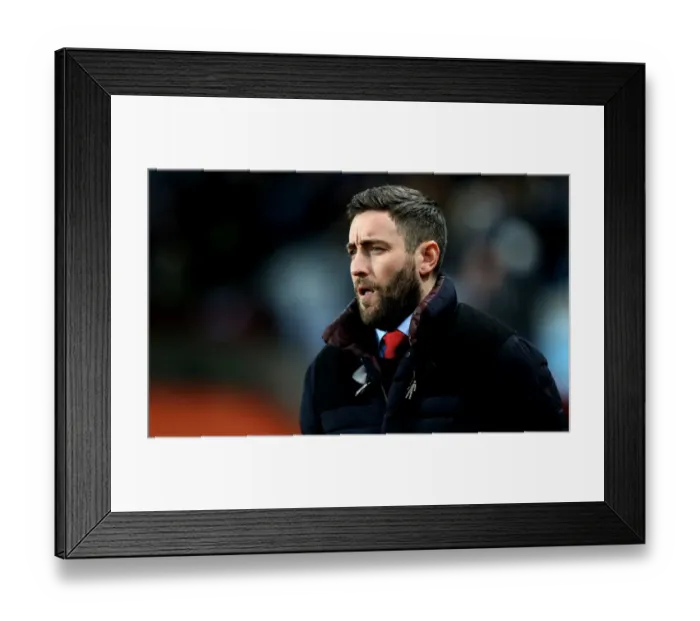 Framed Print : Lee Johnson Leads Bristol City at Villa Park, 2017