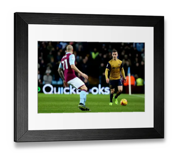 Framed Print : Joe Bryan in Action: Bristol City vs. Aston Villa at Villa Park, 2017