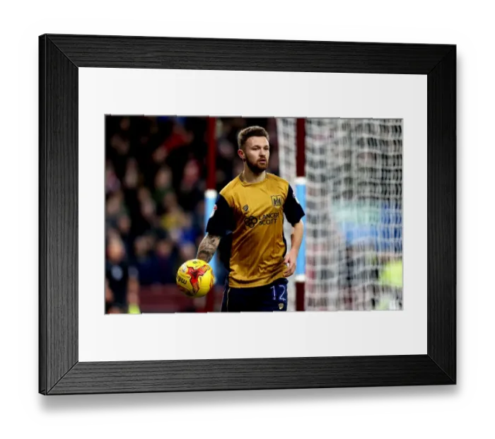 Framed Print : Matty Taylor of Bristol City in Action Against Aston Villa at Villa Park, 2017
