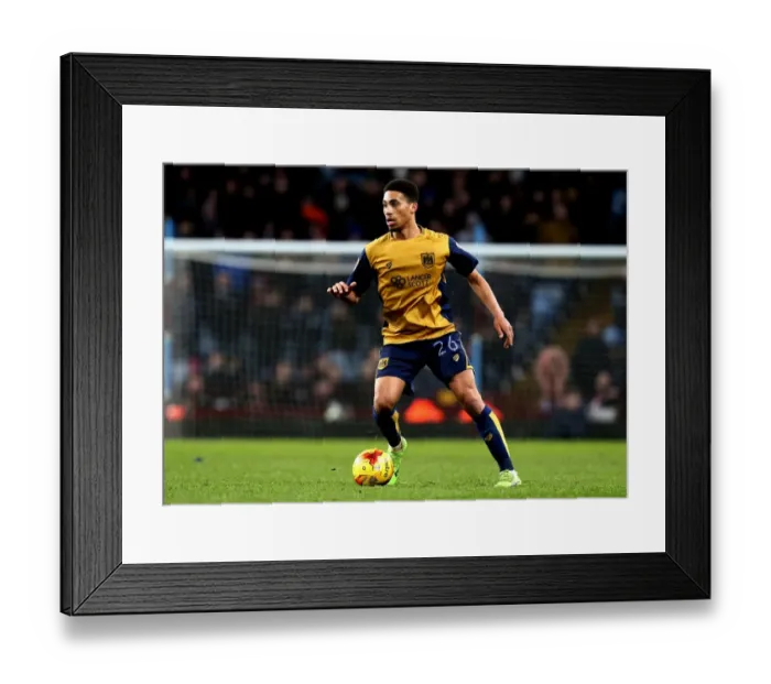 Framed Print : Zak Vyner of Bristol City in Action against Aston Villa at Villa Park, 2017