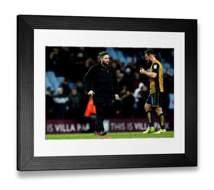 Framed Print : Bristol City's Frustration: Lee Johnson and Bailey Wright After Aston Villa Defeat Framed Print : Bristol City's Frustration: Lee Johnson and Bailey Wright After Aston Villa Defeat